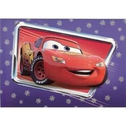 Disney Christmas Cards - Lightning McQueen - Blue With Snowflakes