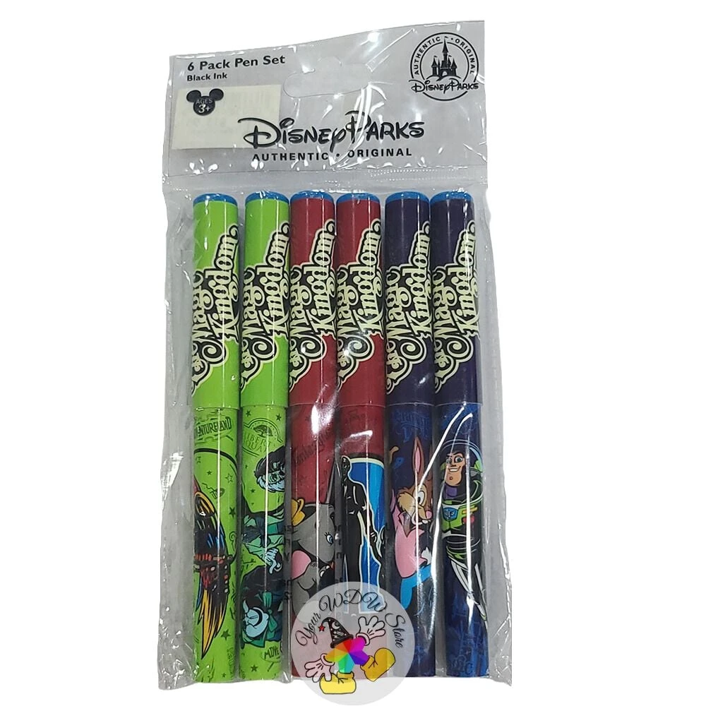 Disney Pen Set - Magic Kingdom 6 Pack Pen Set - Inc Splash Mountain 3 Disney Pen Set - Magic Kingdom 6 Pack Pen Set - Inc Splash Mountain