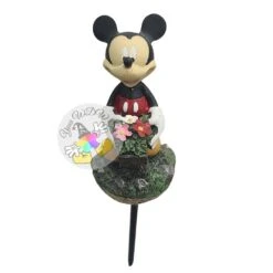 Disney Planter Stake - Flower Garden - Mickey With Cart