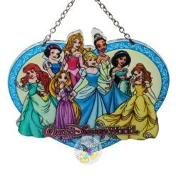 Disney Stained Glass Sun Catcher - 8 Princesses - Medium