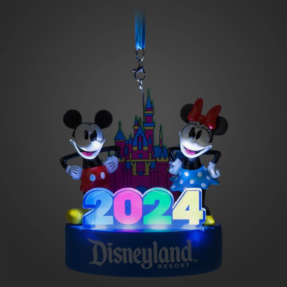 Mickey Mouse And Minnie Mouse Light-Up Figural Ornament – Disneyland 2024 3 Mickey Mouse And Minnie Mouse Light-Up Figural Ornament – Disneyland 2024 - Image 2