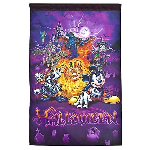 Disney Flag Banner - Halloween - Mickey & Pals Halloween Scene 3 Disney Flag Banner - Halloween - Mickey & Pals Halloween Scene