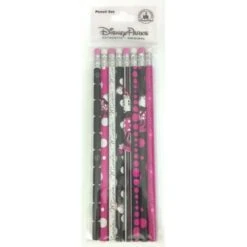 Disney Pencil Set - 8 Pack Of Pencils - Classic Minnie Mouse