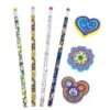 Disney Pencils & Erasers Set- Mickey Mouse Paisely -Disney 50647