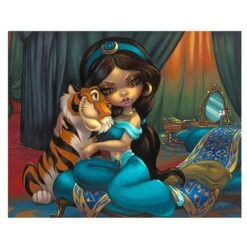 Disney Postcard - Jasmine Becket-Griffith - Jasmine & Rajah