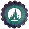 Disney EyCatcher Spinner - 24" Castle Silhouette - Teal And Blue -Disney 65835