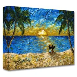 Disney Mickey And Minnie Mouse ''Sunset For Minnie And Me'' Giclée By Trevor Mezak