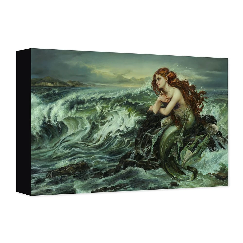 Disney Ariel ''Drawn To The Shore'' Giclée On Canvas By Heather Edwards 3 Disney Ariel ''Drawn To The Shore'' Giclée On Canvas By Heather Edwards