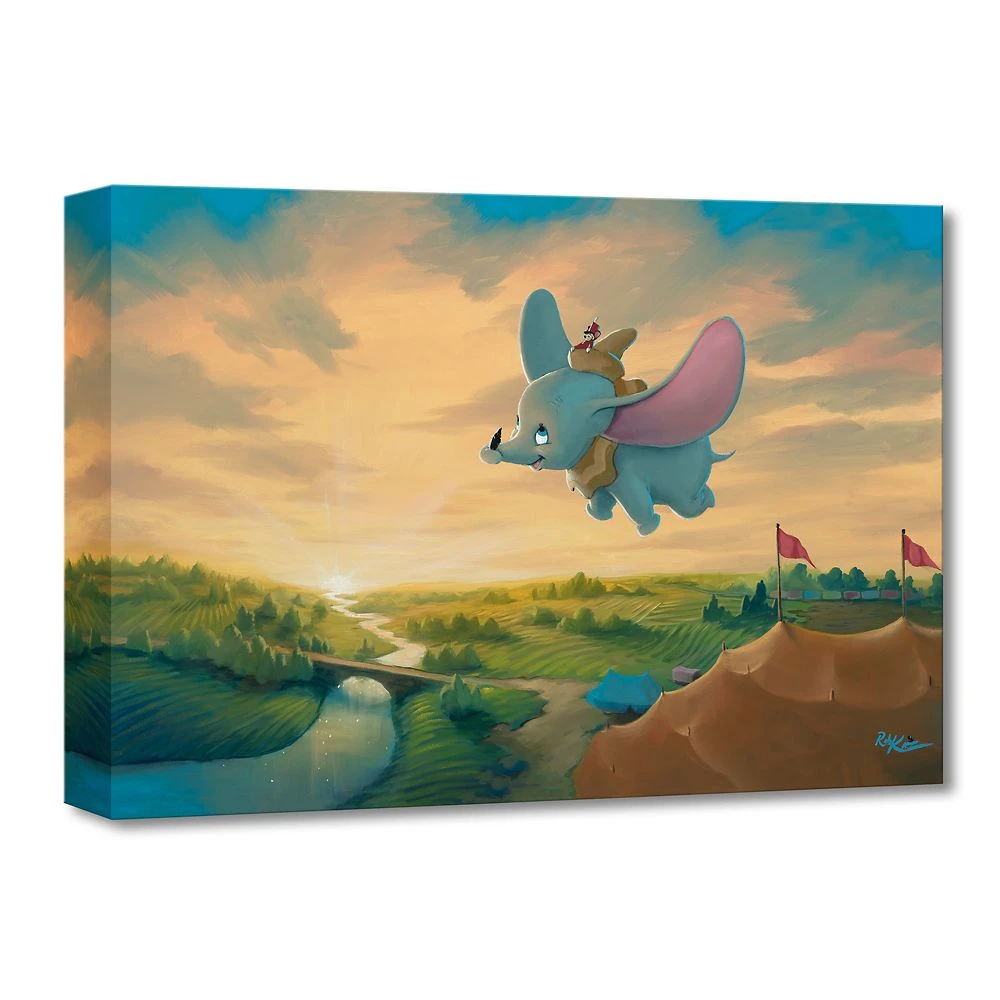 Disney Dumbo ''Flight Over The Big Top'' Giclée On Canvas By Rob Kaz 3 Disney Dumbo ''Flight Over The Big Top'' Giclée On Canvas By Rob Kaz