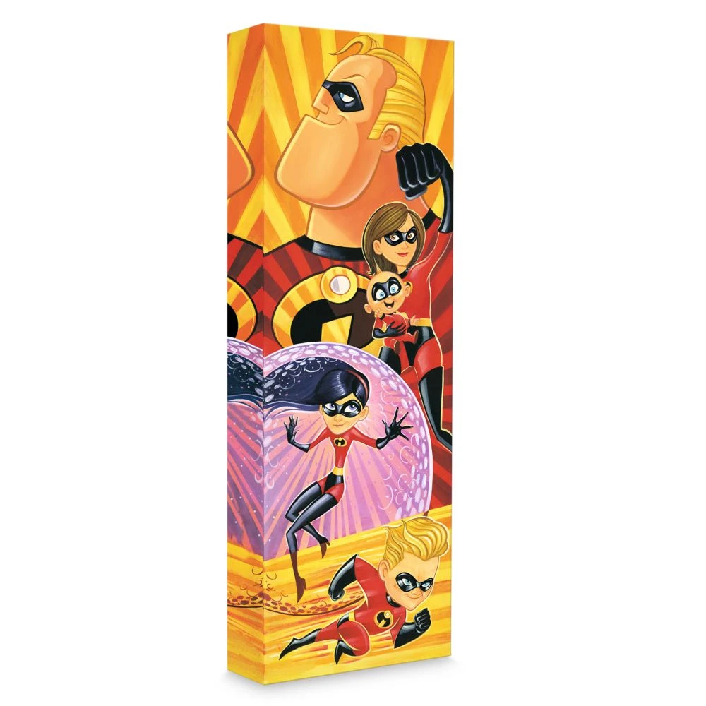 Disney Incredibles ''Incredibles To The Rescue'' Giclée On Canvas By Tim Rogerson 3 Disney Incredibles ''Incredibles To The Rescue'' Giclée On Canvas By Tim Rogerson
