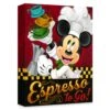 Disney Mickey Mouse ''Espresso To Go!'' Giclée On Canvas By Tim Rogerson -Disney 6811047992837