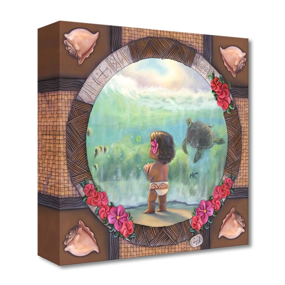 Disney Moana ''The Ocean Chose You'' Giclée On Canvas By Denyse Klette – Limited Edition 3 Disney Moana ''The Ocean Chose You'' Giclée On Canvas By Denyse Klette – Limited Edition