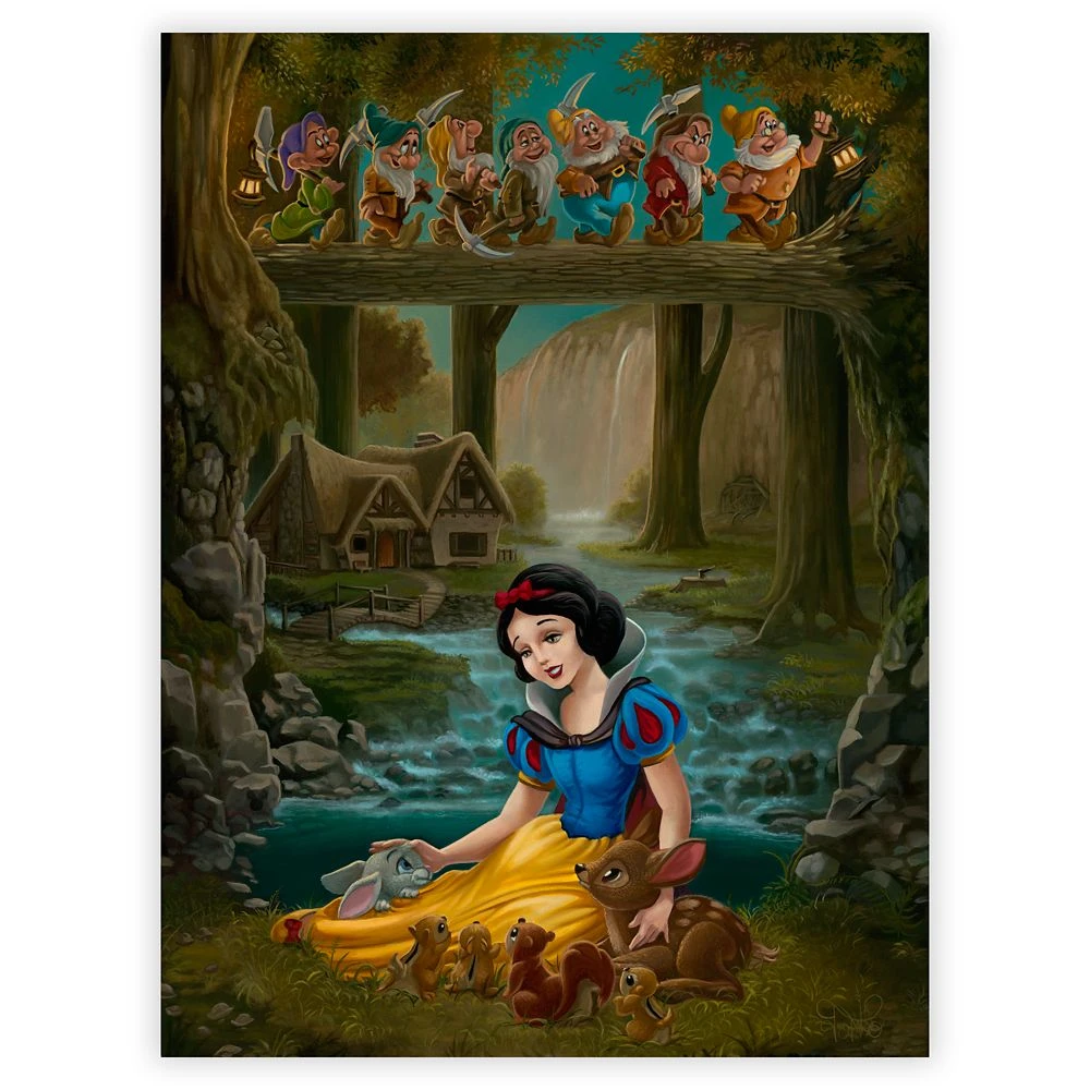 Disney Snow White ''Snow White's Sanctuary'' Giclée By Jared Franco – Limited Edition 3 Disney Snow White ''Snow White's Sanctuary'' Giclée By Jared Franco – Limited Edition