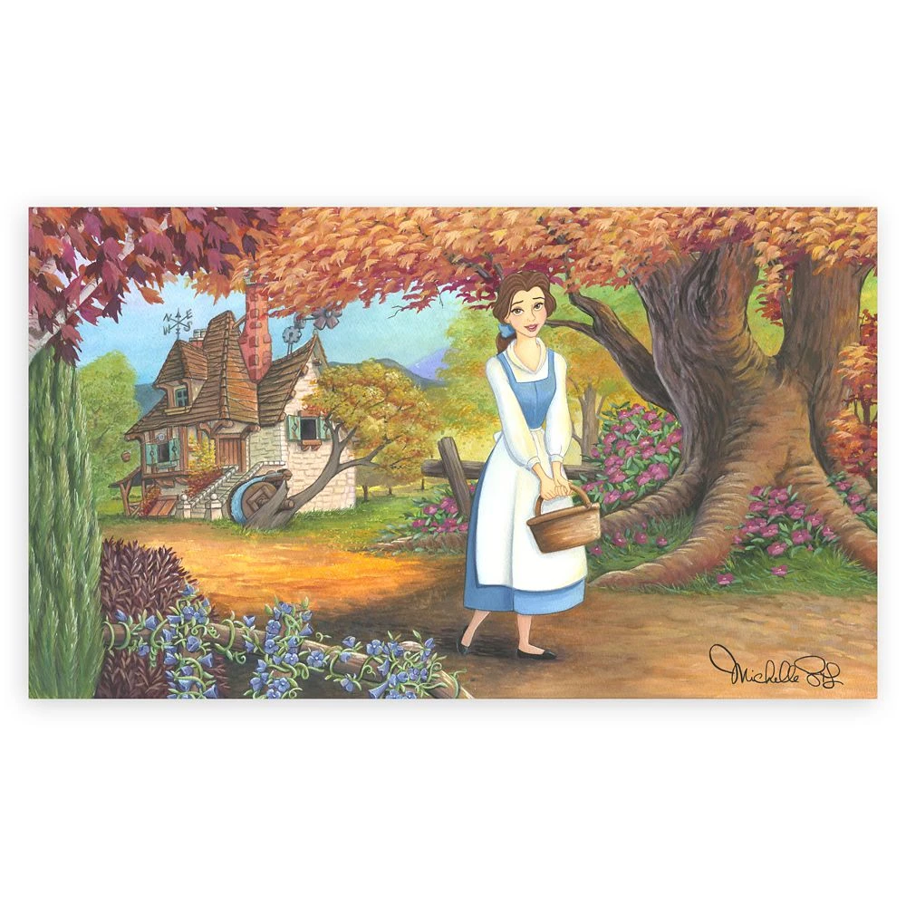 Disney Beauty And The Beast ''The Flowery Path'' Giclée By Michelle St.Laurent – Limited Edition 3 Disney Beauty And The Beast ''The Flowery Path'' Giclée By Michelle St.Laurent – Limited Edition