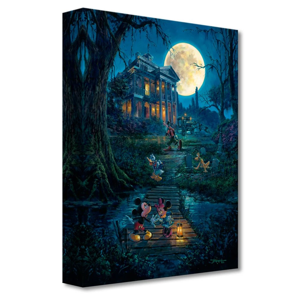 Disney Mickey Mouse At The Haunted Mansion ''A Haunting Moon Rises'' By Rodel Gonzalez Canvas Artwork – Limited Edition 4 Disney Mickey Mouse At The Haunted Mansion ''A Haunting Moon Rises'' By Rodel Gonzalez Canvas Artwork – Limited Edition - Image 2