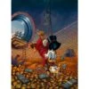 Disney Scrooge McDuck ''Diving In Gold'' By Rodel Gonzalez Canvas Artwork – Limited Edition -Disney 6811047994118