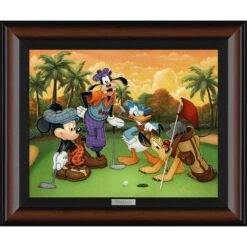 Disney Mickey Mouse And Friends ''Fabulous Foursome'' By Tim Rogerson Framed Canvas Artwork – Limited Edition