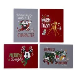 Disney Greeting Cards - Holiday Santa Mickey Mouse And Friends
