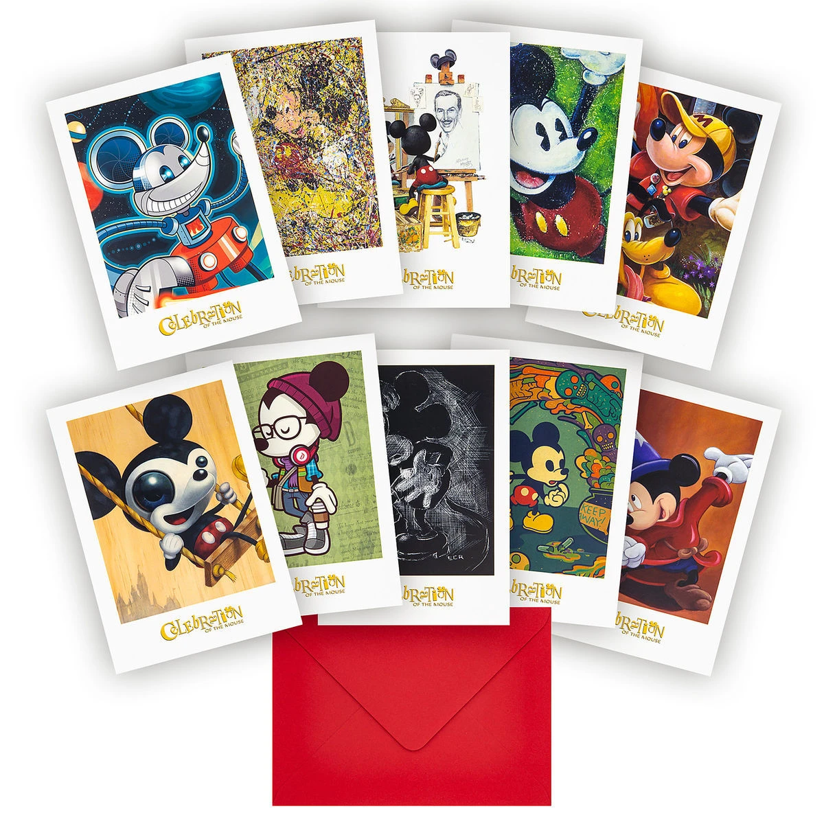 Disney Notecard Set - Mickey Mouse ''Celebration Of The Mouse'' 3 Disney Notecard Set - Mickey Mouse ''Celebration Of The Mouse''