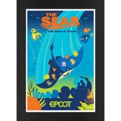 Disney EPCOT The Seas With Nemo & Friends Matted Print