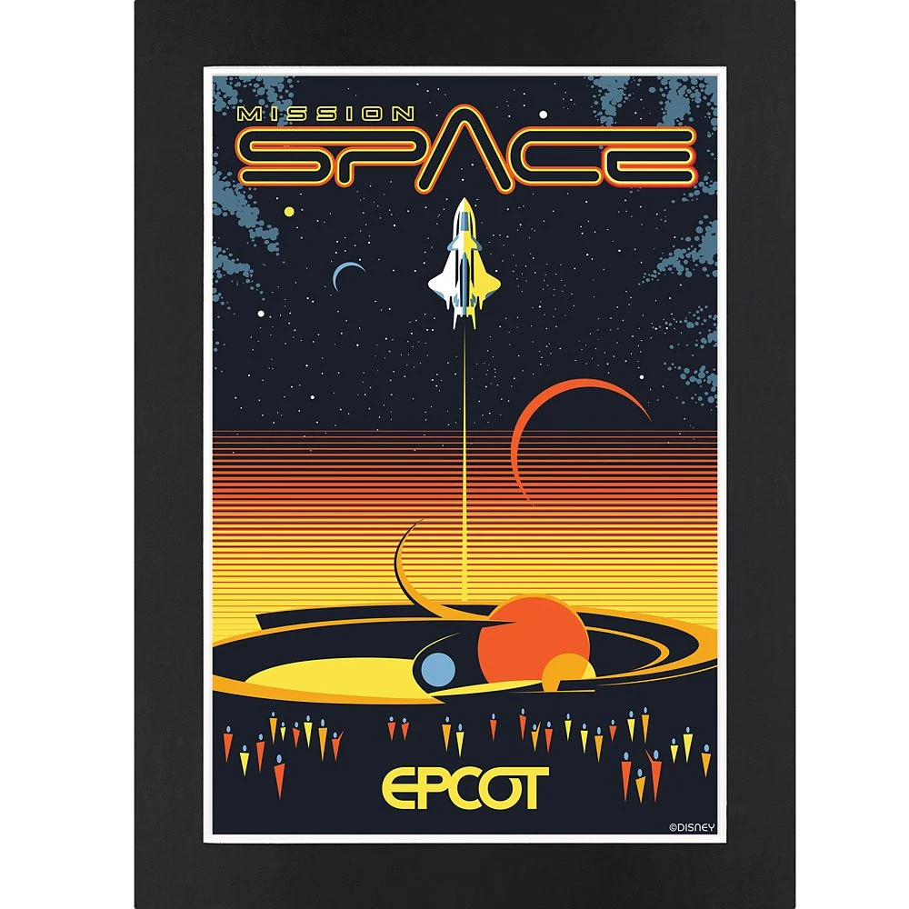 Disney EPCOT Mission: SPACE Matted Print 3 Disney EPCOT Mission: SPACE Matted Print