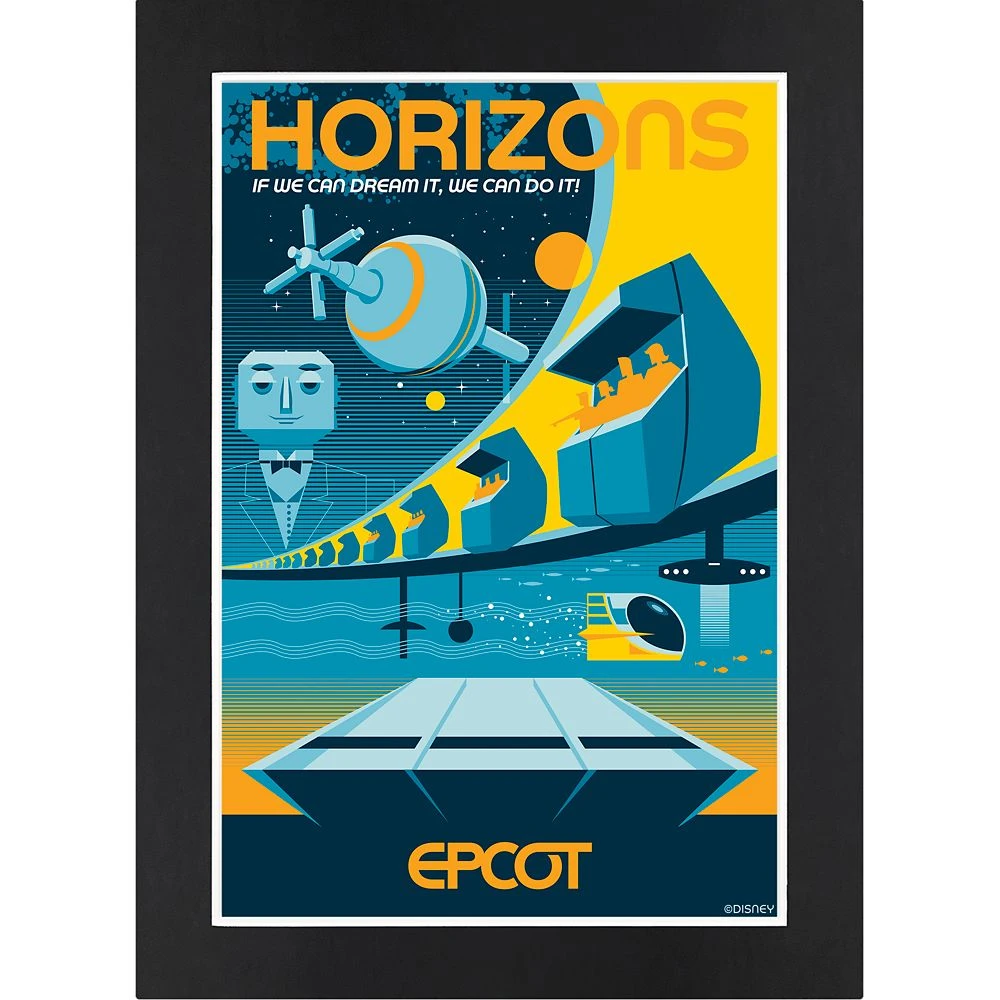 Disney EPCOT: Horizons Matted Print 3 Disney EPCOT: Horizons Matted Print