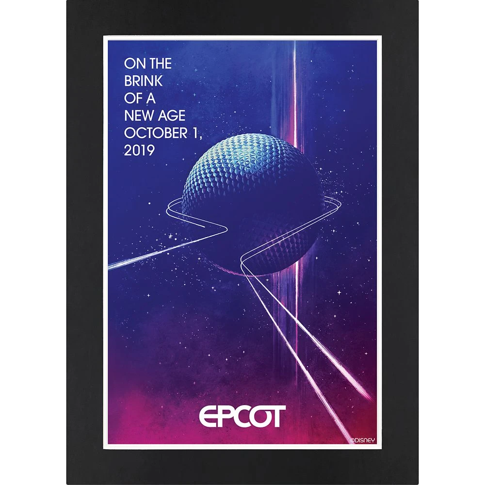 Disney EPCOT 2019 Opening Matted Print 3 Disney EPCOT 2019 Opening Matted Print