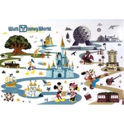 Disney Pop Up Sticker Card With Envelope - Retro Walt Disney World