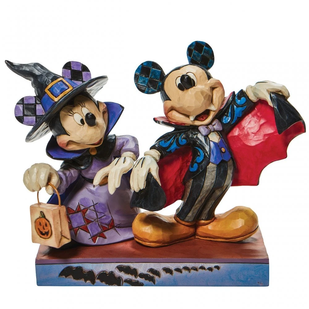 Disney Traditions Mickey & Minnie Vampire Figurine - Terrifying Trick Or Treaters 3 Disney Traditions Mickey & Minnie Vampire Figurine - Terrifying Trick Or Treaters