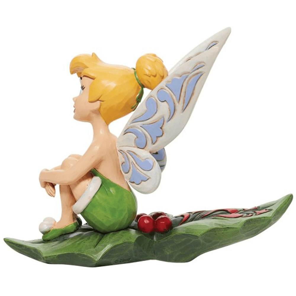 Disney Traditions Tinkerbell Figurine - Sitting On Holly 4 Disney Traditions Tinkerbell Figurine - Sitting On Holly - Image 2